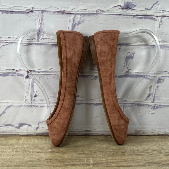 Frye Carson Rosewood Ballet Flats Women's Size 6 Pink Suede Slip On Shoes - Picture 5 of 8